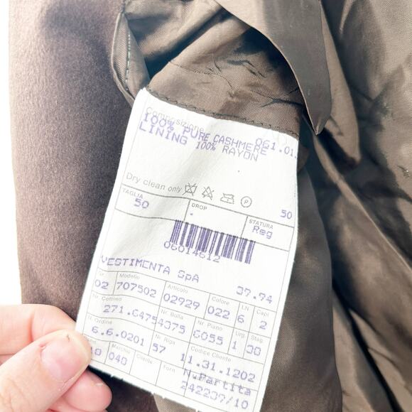 Giorgio Armani Mens Office Academia 100% Cashmere Blazer‎ Coat Size 50R Brown - Picture 5 of 7